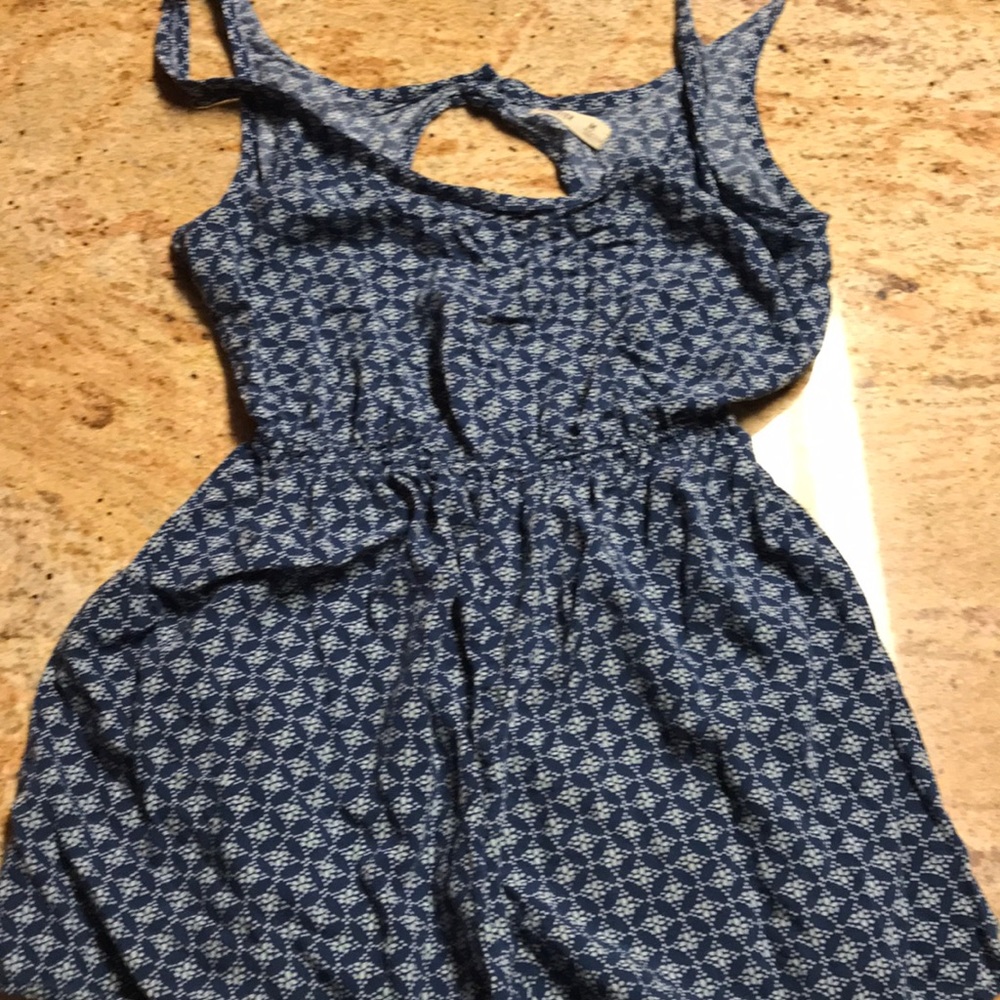 Hollister blue pattern romper